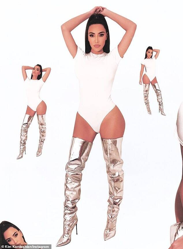 Kim Kardashian shared even latest SKIMs collection on Thursday (Photo: Instagram)