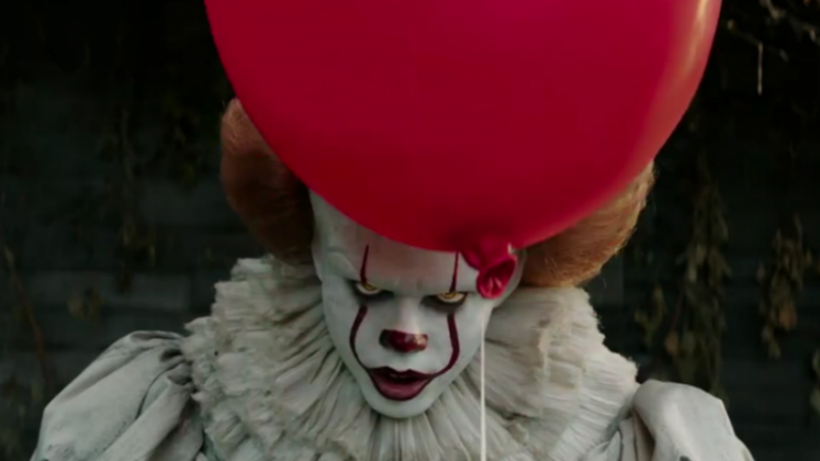 It (2017). Pennywise is a clown who feeds on fears and haunts the residents of a town. 27 years after his last appearance, he returns to terrorize a group of children. (Photo: Warner Bros. Pictures release)