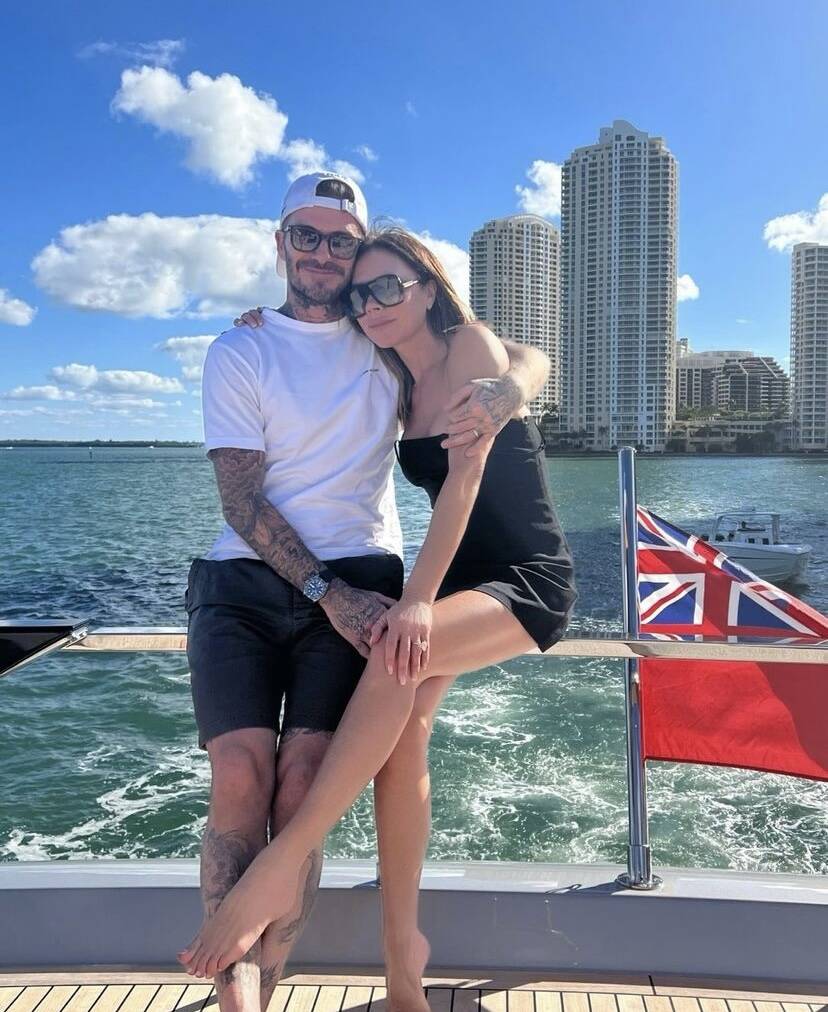Victoria Beckham and her husband, David Beckham. (Photo: Instagram release)
