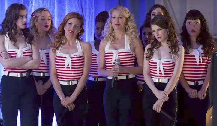 Pitch Perfect 3 (2017). Two years after the final competition and now graduated, Beca, Gorda Amy, Chloe and the other Bellas are unhappy due to low-paying and unmotivating jobs. Faced with this situation, they decide to come together once again as a group to participate in the USO Tour, a tour that will take them to performances in Europe.. (Photo: Universal Pictures release)