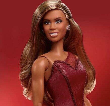 Actress Laverne Cox, 49, is the first transgender woman to become Barbie. (Mattel release)