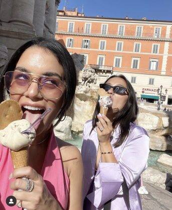 Vanessa Hudgens, 33, shared photos on her Instagram with her sister, Stella, on a trip to Rome, Italy. (Photo: Instagram release)