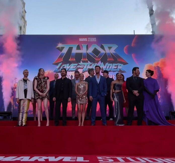 The cast of the Thor sequel gathered on the red carpet to mark the film's premiere. (Photo: Instagram)