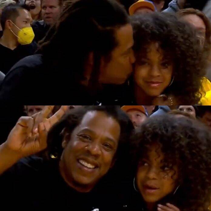A cute video of the father and daughter moment during the game circulates on social media. (Photo: Twitter release)