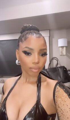 Chlöe shows off her look at the BET Awards. (Photo: Instagram release)