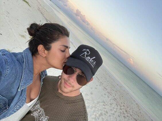 Actress Priyanka Chopra, 39, and singer Nick Jonas, 29, are enjoying a romantic getaway in the idyllic region of the Turks and Caicos Islands, in the Bahamas. (Photo: Instagram release)