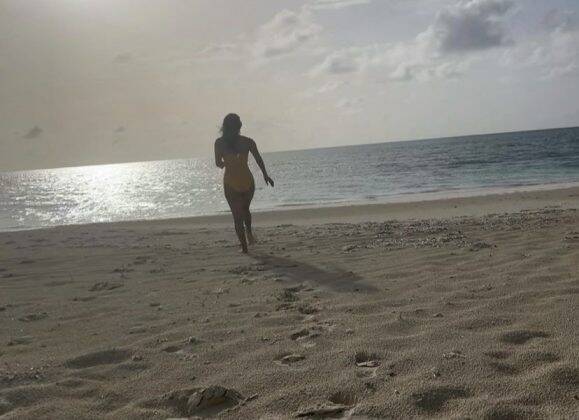 Priyanka Chopra walking on the beach. (Photo: Instagram release)