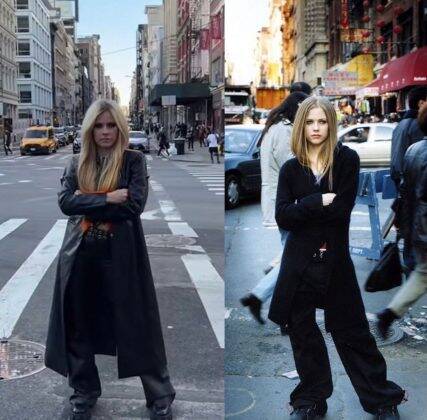 Avril Lavigne recreated her album cover after 20 years. (Photo: Instagram)
