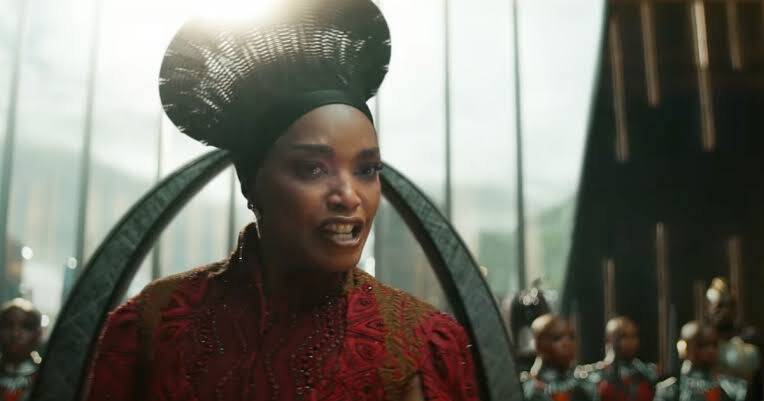 Feelings of pain, strength and vivacity come to the surface with Angela Bassett's impeccable performance. The preview reveals that someone will take on the mantle of superhero responsibilities, donning a new Black Panther costume. (Photo: Marvel Studios release)