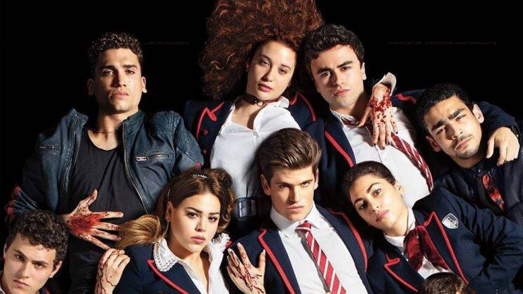 Elite (2018). Three teenagers from humble beginnings win a scholarship to an elite high school. Instead, they face prejudice, form bonds, fall in love and face a crime. (Photo: Netflix release)