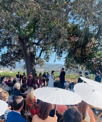 The celebration took place at a vineyard located in the Santa Barbara region of California. (Photo: Instagram)