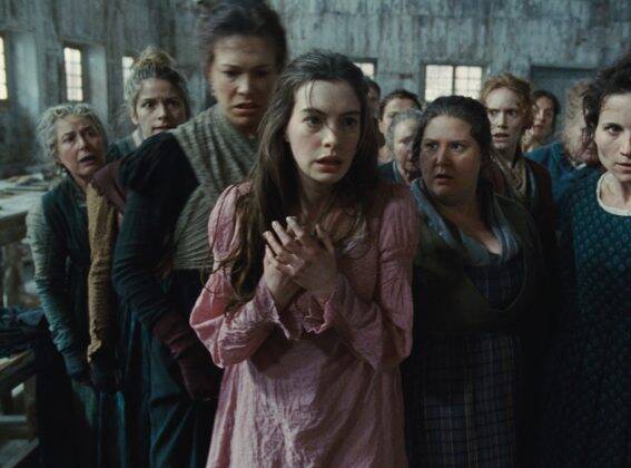 Les Misérables (2012). In 19th century France, ex-prisoner Jean Valjean is pursued by police officer Javert after violating his parole. Years later, wealthy and with a new identity, Valjean meets Fantine, who, on the verge of death, begs him to take care of her daughter, Cosette. Anne Hathaway played Fantine in Tom Hooper's epic adaptation of the hit Broadway musical. The troz's depiction is haunting and fascinating, especially her moving rendition of "I Dreamed A Dream". (Photo: Universal Studios release)