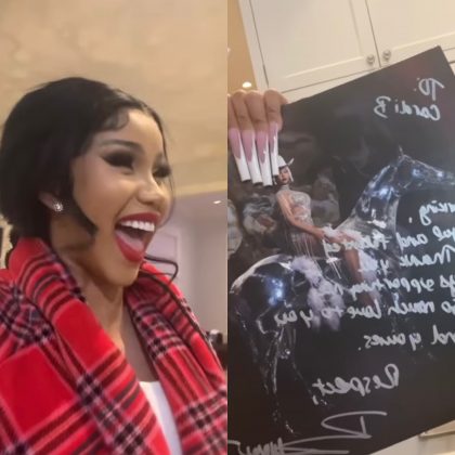 The singer won an autographed and dedicated vinyl of “Renaissance”, the new album by Beyoncé. (Photo: Instagram release)