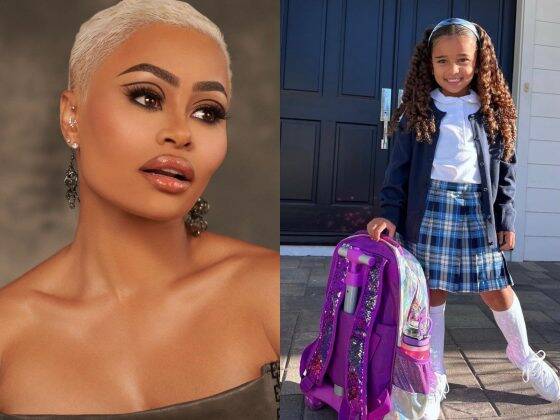 “Dream's First day of Kindergarten. Proud mom moment,” the makeup artist wrote in the post. (Photo: Instagram/Collage release)