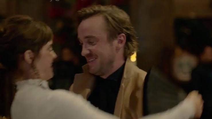 Emma Watson and Tom Felton during HBO Max's Harry Potter 20th reunion special, which debuted this past January. (Photo: HBO release)