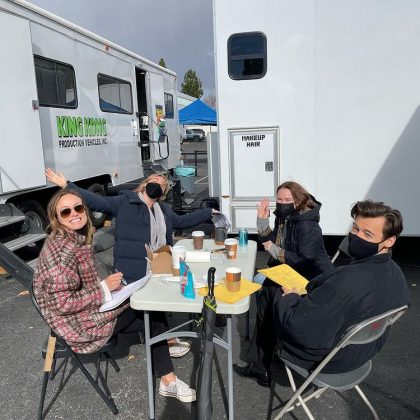 Actors on the set of "Don't Worry Darling" (Photo: Instagram)