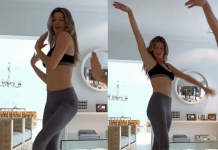 The model practiced her movements alongside her Brazilian friend Justin Neto. (Photo: Instagram/Collage)