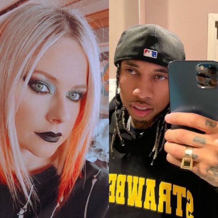 Avril and Tyga were together during Paris Fashion Week. (Photo: Instagram/ Collage)