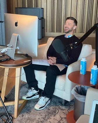 Justin Timberlake at podcast. (Photo: Instagram)