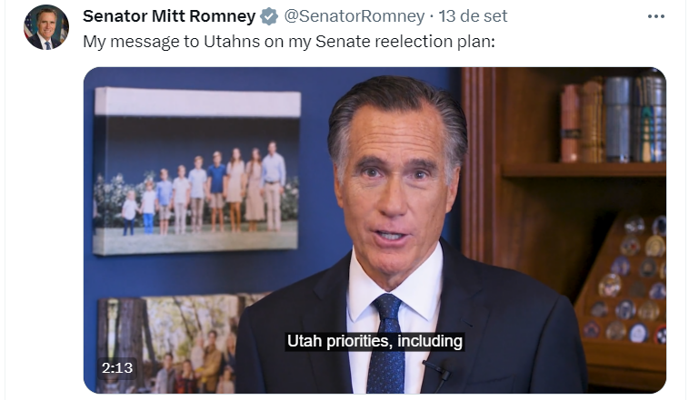 The announcement by Romney, a former governor from privileged backgrounds and a traditional conservative who has for years been at odds with a Republican Party that has tilted sharply to the right and adopted a more aggressive form of partisanship, was in some ways not surprising. (Photo:Instagram)