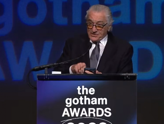 Acclaimed actor Robert de Niro declared that the Gotham Awards 