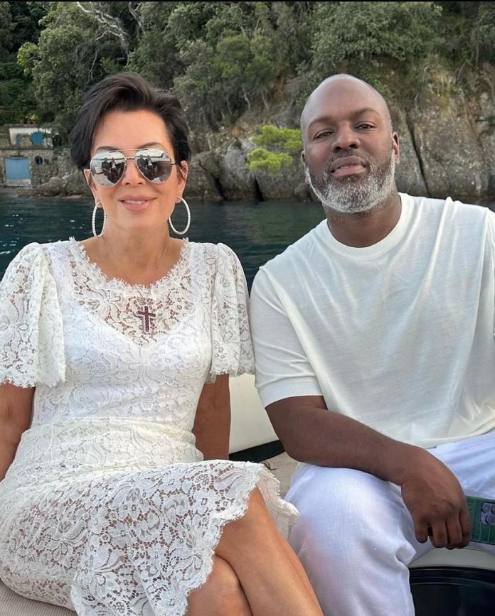 Kris Jenner revealed her and Corey Gamble’s 2023 Christmas card.(Photo: Instagram)