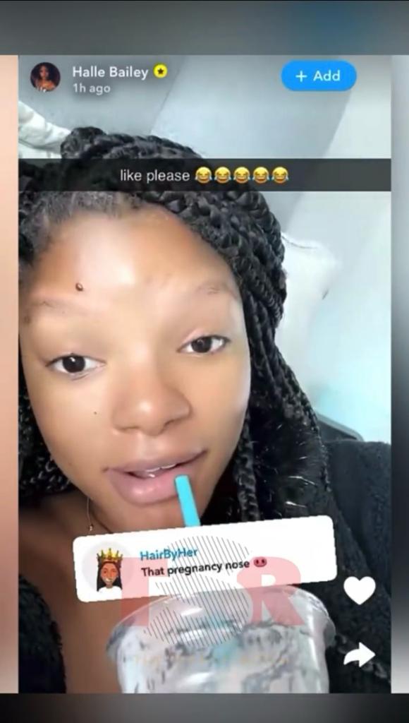 “Listen, if I see one more person say something about my nose one more time, it's going to be hell to pay”, said the actress in the video posted on Sunday (19). (Photo: Snapchat)