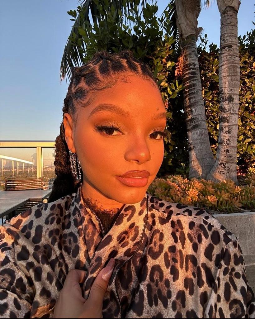 Halle Bailey responded to fans asking about her "pregnant nose" in a recent photo.(Photo: Instagram)