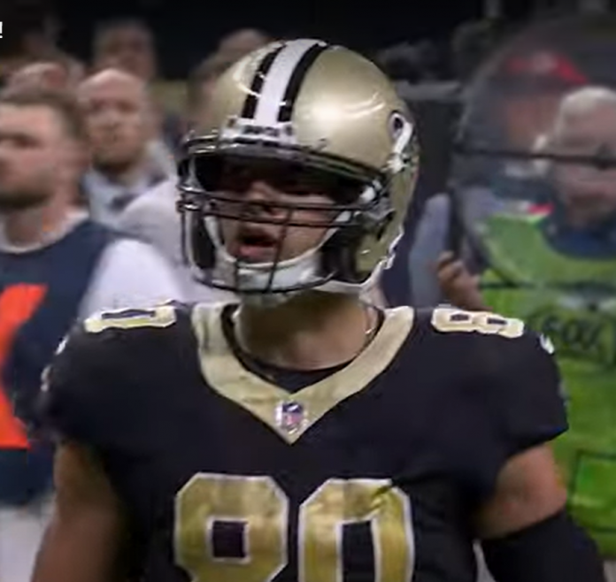 New Orleans Saints tight end Jimmy Graham confronted the team's rival Atlanta Falcons in defense of quarterback Jameis Winston and the controversial decision to score a late touchdown in the blowout victory. (Photo:Twitter)