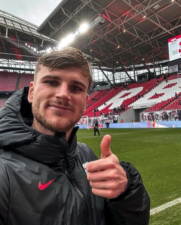 This Tuesday (9), Tottenham announced they have signed Germany forward Timo Werner on loan from RB Leipzig until the end of the season.(Photo: Instagram)