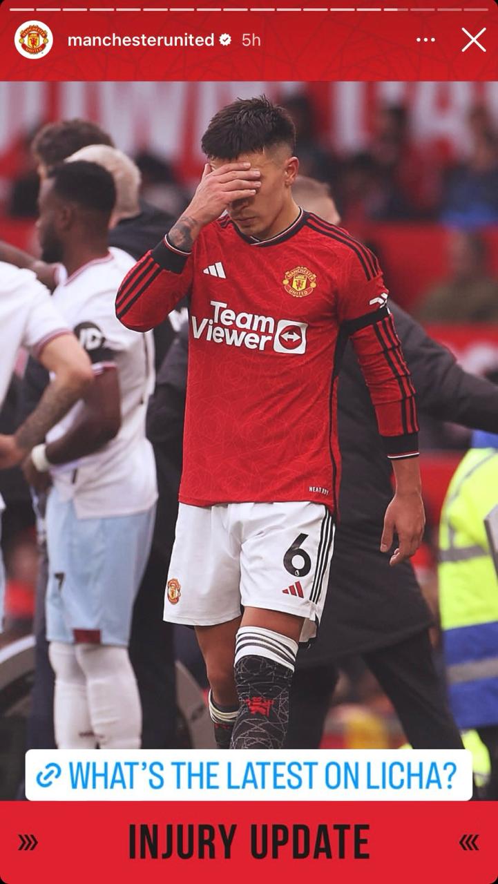 United posted an injury update on Martinez injury this Monday (5).(Photo: Instagram)