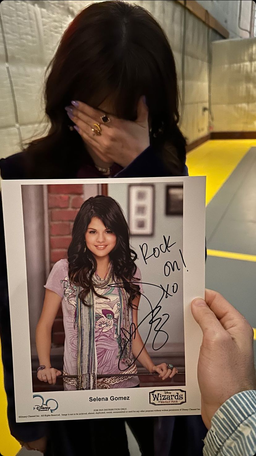 In his Instagram Stories, Blanco posted a photo holding an autographed picture of Selena during Wizards of Waverly Place. (Photo: Instagram)