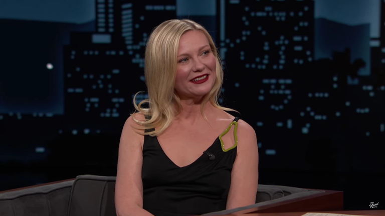 Kirsten Dunst and Jimmy Kimmel talk about their children getting into a fight in kindergarten